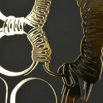 Zbraň Boxer 3D Zlatý Plakát