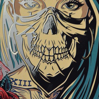 Dívka a peníze 3D Zlatý Plakát