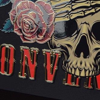 Tetovací festival Dívka s rohy 3D Zlatý Plakát