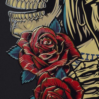 Tetovací festival Dívka s rohy 3D Zlatý Plakát