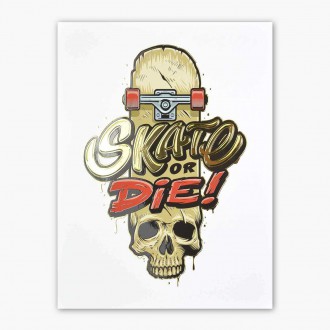 Skejtuj nebo zemři 3D Zlatý Plakát