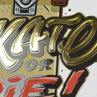 Skejtuj nebo zemři 3D Zlatý Plakát