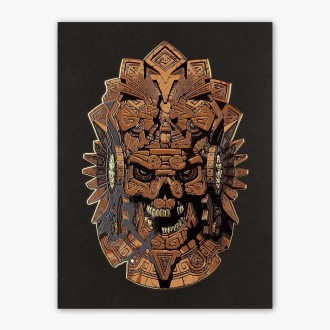 Aztécký ornament 3D Zlatý Plakát