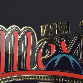 Viva Mexico Muertos 3D Zlatý Plakát