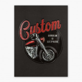 Custom build and repair motorcycles 3D Stříbrný Plakát