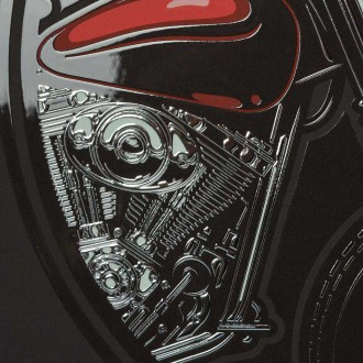 Custom build and repair motorcycles 3D Stříbrný Plakát