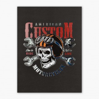 Live to ride 3D Stříbrný Plakát