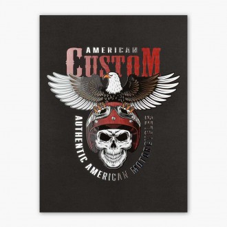 American motorcycles 3D Stříbrný Plakát