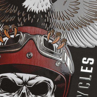 American motorcycles 3D Stříbrný Plakát