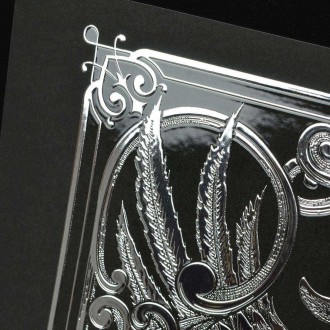 Hrající kostlivec 3D Stříbrný Plakát