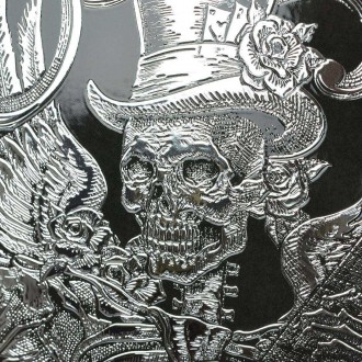 Hrající kostlivec 3D Stříbrný Plakát