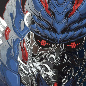 Zabijácký samuraj 3D Stříbrný Plakát