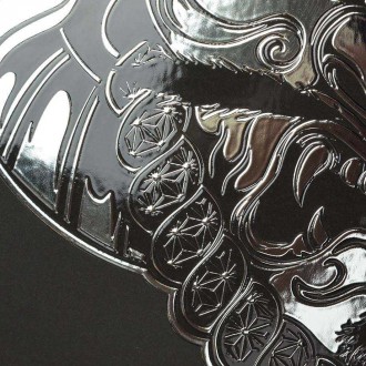 Samurajská maska 3D Stříbrný Plakát