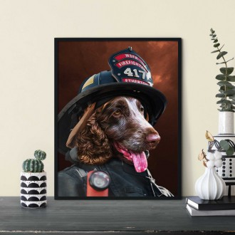 Portrét mazlíčka Firefighter