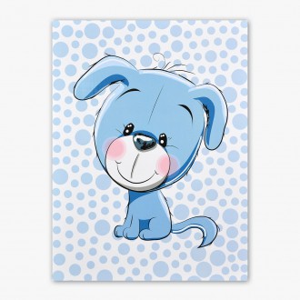 Modré Štěně 3D Obraz