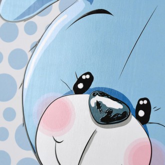 Modré Štěně 3D Obraz