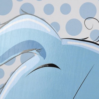 Modré Štěně 3D Obraz