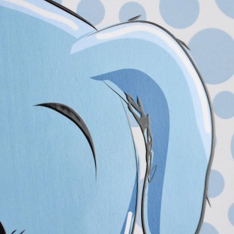 Modré Štěně 3D Obraz