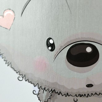 Šedý Medvídek 3D Obraz