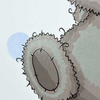 Šedý Medvídek 3D Obraz