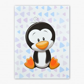 Sedící Tučňák 3D Obraz