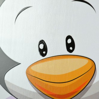 Sedící Tučňák 3D Obraz