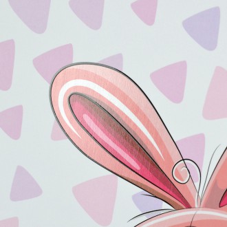 Růžový Zajíček 3D Obraz