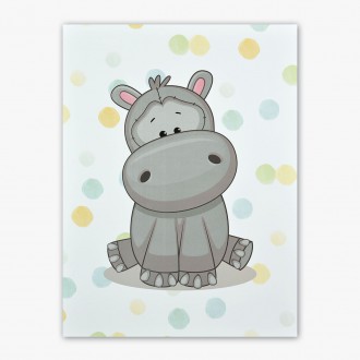 Sedící Hrošík 3D Obraz