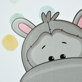 Sedící Hrošík 3D Obraz