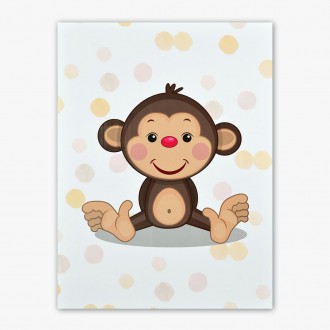 Sedící Opička 3D Obraz