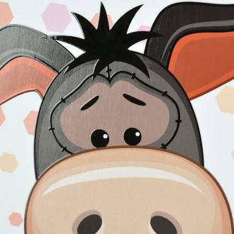 Sedící Oslík 3D Obraz