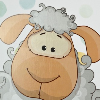 Sedící Ovečka 3D Obraz