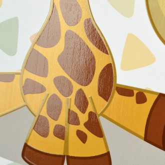 Sedící Žirafa 3D Obraz