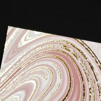 Mramor růžový 2 3D Zlatý Plakát