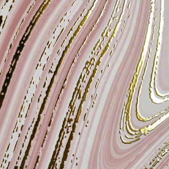 Mramor růžový 2 3D Zlatý Plakát