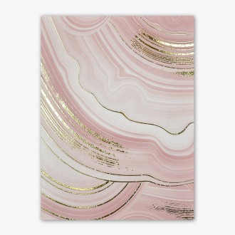 Mramor růžový 6 3D Zlatý Plakát