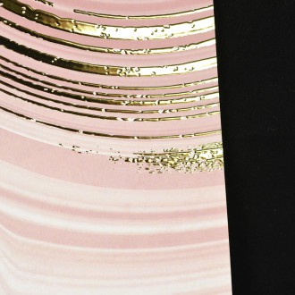 Mramor růžový 6 3D Zlatý Plakát