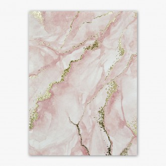 Mramor růžový 7 3D Zlatý Plakát