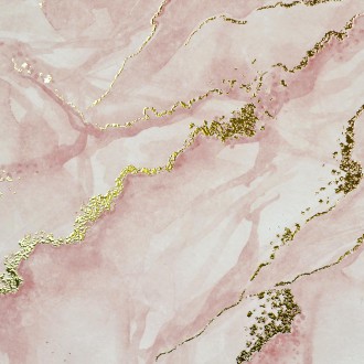 Mramor růžový 7 3D Zlatý Plakát