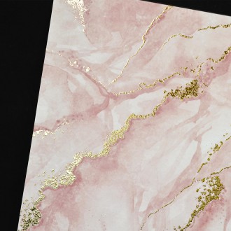 Mramor růžový 7 3D Zlatý Plakát