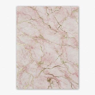 Mramor růžový 9 3D Zlatý Plakát