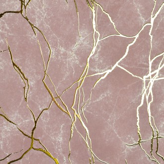 Mramor růžový 10 3D Zlatý Plakát
