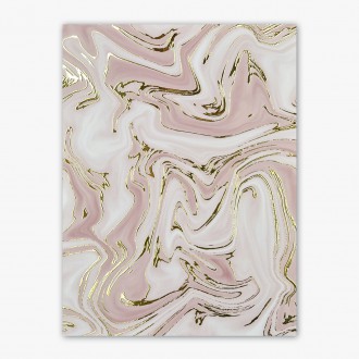 Mramor růžový 15 3D Zlatý Plakát