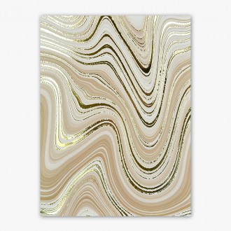 Mramor Béžový 3 3D Zlatý Plakát