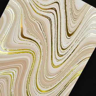 Mramor Béžový 3 3D Zlatý Plakát