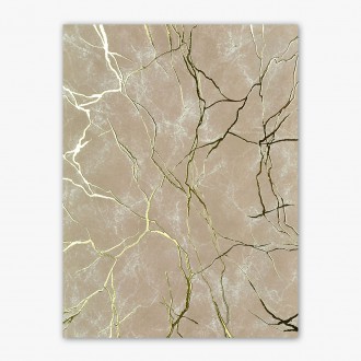 Mramor Béžový 10 3D Zlatý Plakát