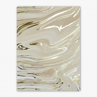 Mramor Béžový 14 3D Zlatý Plakát