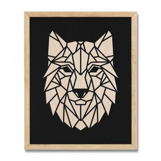Dřevěný 3D obraz Vlk