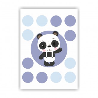Panda a puntíky