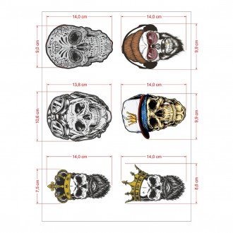 Sada samolepek Lebky MGI231